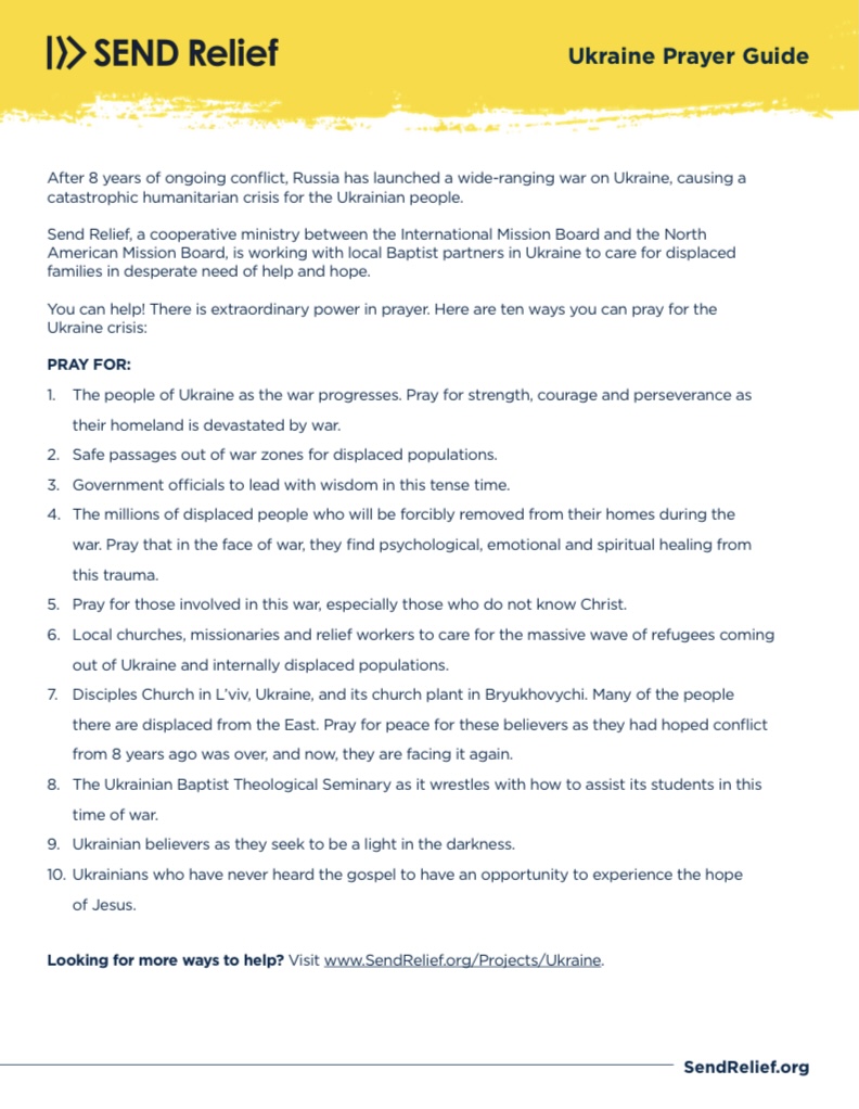 Ukraine Prayer Guide